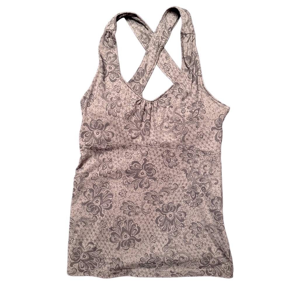REI Athletic Tank Top Small Gray Floral
Boho Sports Shelf Bra Yoga Workout